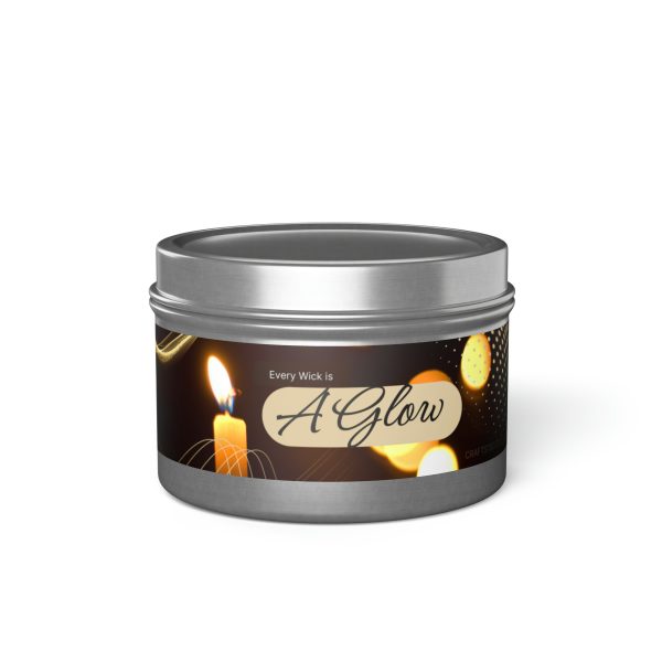 Tin Candles (Candlelights!) Evergreen scent, 4oz, natural coconut soy wax, hand-poured candle