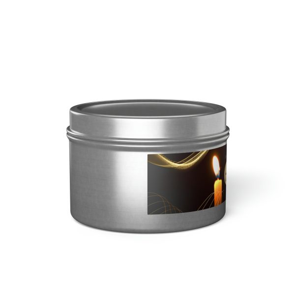 Tin Candles (Candlelights!) Evergreen scent, 4oz, natural coconut soy wax, hand-poured candle - Image 2