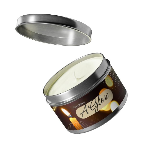 Tin Candles (Candlelights!) Evergreen scent, 8oz, natural coconut soy wax, hand-poured candle - Image 93